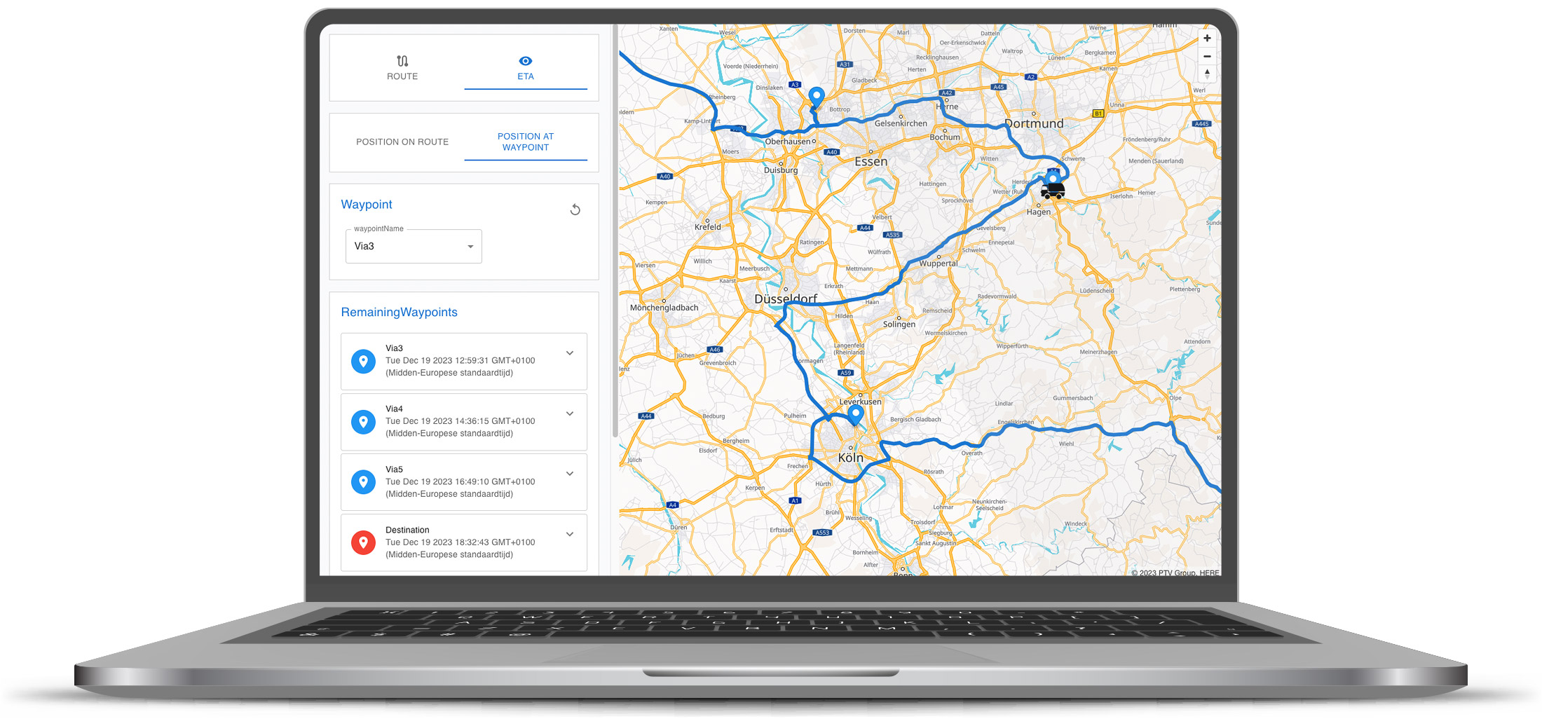 Provide accurate arrival times with PTV Developer.